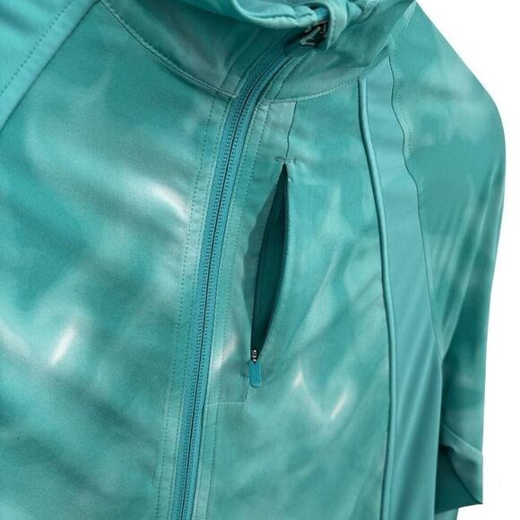 Athleta Run With It Jacket Sandstorm Print Mint Green Sherbet Size Small - Picture 4 of 14